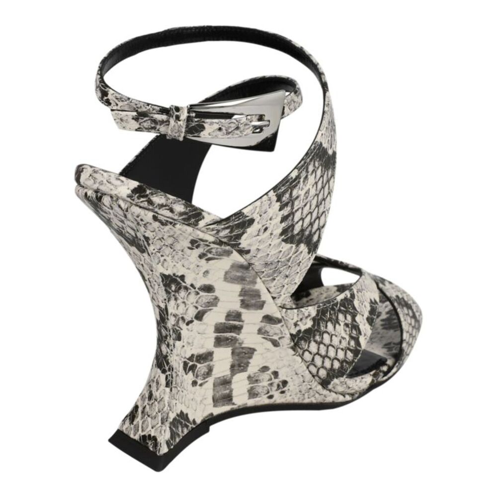 Paris Texas Python Print Laila Wedge Sandals Multi Womens - Picture 3 of 6
